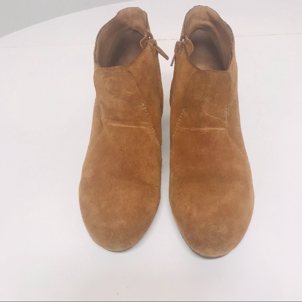 Nicole Camel Brown Pat Wedge Bootie size 8 - Picture 1 of 16